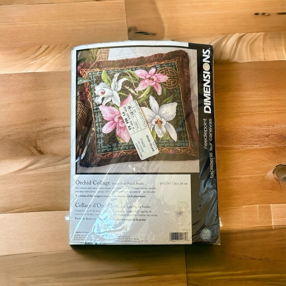 Dimensions Other - NIP Dimensions Needlepoint Kit Orchid Collage